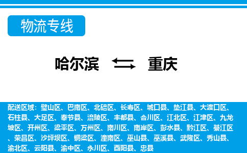 哈尔滨到重庆物流公司企业提供一站式货运解决方案