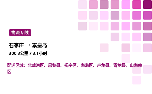 石家庄到秦皇岛物流专线,石家庄到秦皇岛物流公司（县/镇-直达派送）