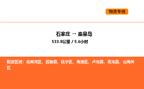 石家庄到秦皇岛物流专线,石家庄到秦皇岛物流公司（县/镇-直达派送）