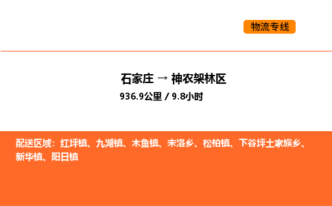 石家庄到神农架林区物流专线,石家庄到神农架林区物流公司（县/镇-直达派送）