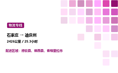 石家庄到迪庆州物流专线,石家庄到迪庆州物流公司（县/镇-直达派送）