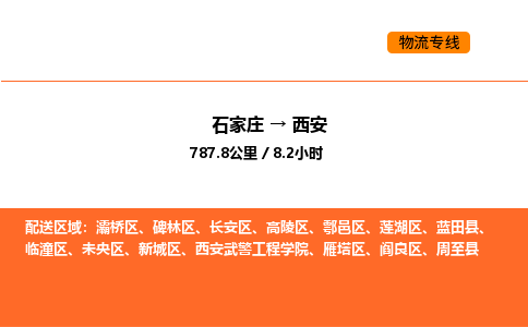 石家庄到西安物流专线,石家庄到西安物流公司（县/镇-直达派送）